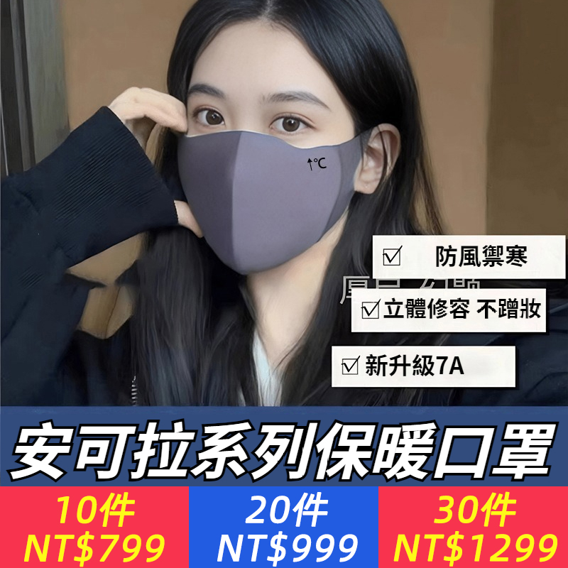 2024年新款保暖口罩美拉德女秋冬高顏值抗可水洗防風防寒立體護眼角