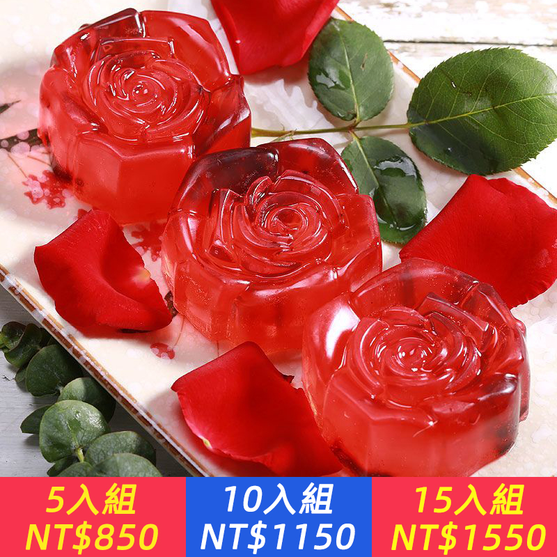 【凝香如玉玫瑰香氛皂】以花瓣為肌，以玫瑰花精油為魂，奢寵每一寸肌膚 遇見三大奢護時刻！ ①晨間潔面：喚醒肌膚，淡淡玫瑰香開啟一天好心情 ；②夜間卸妝：輕柔溶解淡妝/防曬，還原純淨肌底 ；③治愈沐浴：泡沫裹滿全身，彷彿置身花瓣浴SPA 。贈送起泡網，搓出雲朵般綿密泡沫 、復古玫瑰雕刻造型，浴室裡的藝術品 ！