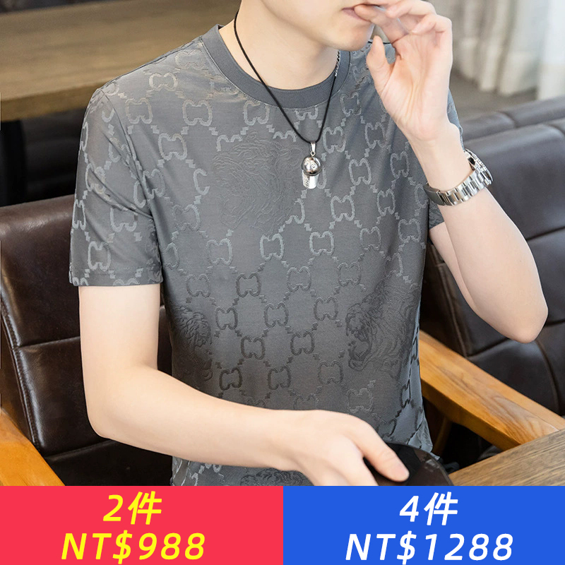 高端冰絲冰感短袖t卹男2025新款夏季薄款體卹潮流男裝半袖上衣服