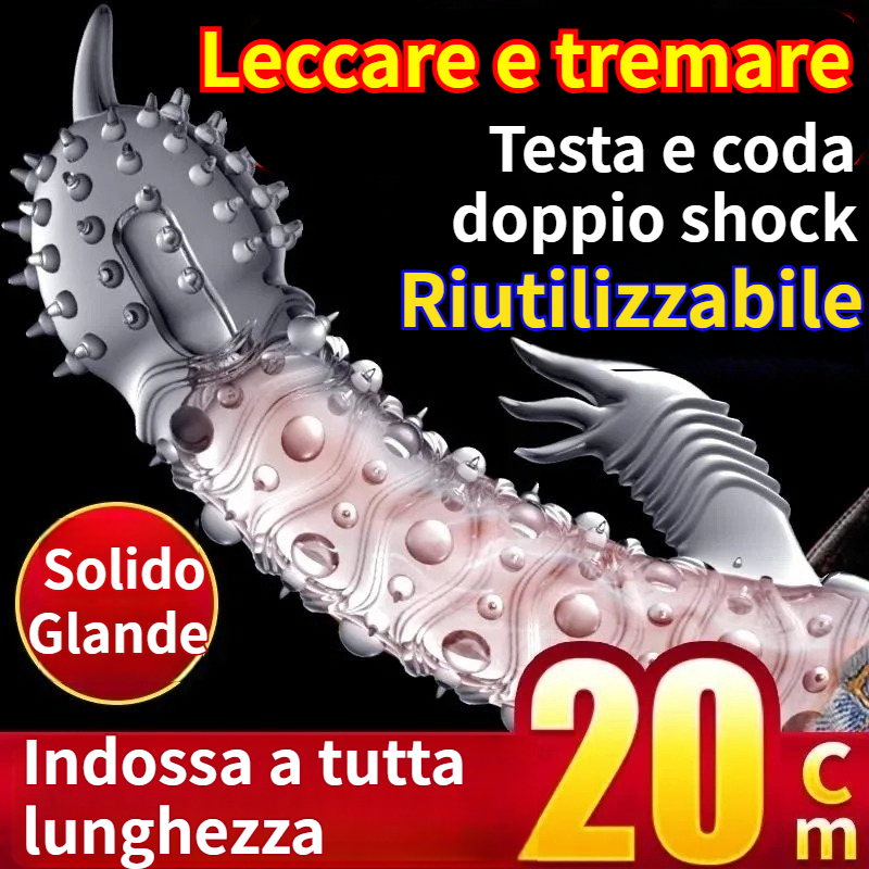 [Il punto G è pieno di marea e la regina deve chiamare il suo padrone! Si leccò mentre tremava e l'uomo feroce si alzò di 20 cm! Ha avuto un periodo di tempo duraturo e non ha eiaculato prematuramente, quindi ha urlato e implorato misericordia! 】 Bully Double Vibranting Wolf Bretes, Lingua che tira copertura ritardata, allungamento del preservativo maschile e ispessimento del pene per adulti giocattoli sessuali adulti