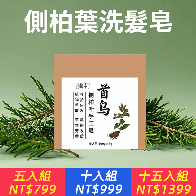 何首烏側柏葉洗髮皂深層清潔改善頭髮手工皂洗頭皂
