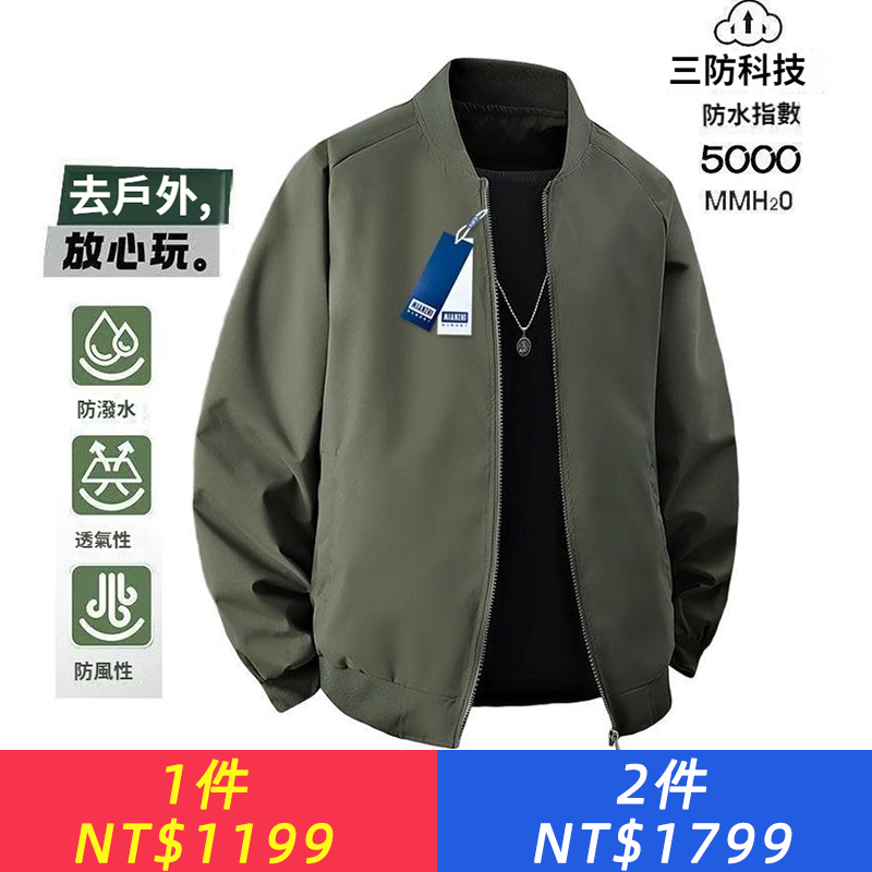 男裝棒球領衝鋒夾克男士春秋季寬鬆休閒戶外防風外套