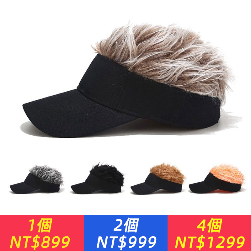 秋冬假髮棒球帽男女搞怪帽子創意個性假髮帽休閒一體鴨舌帽短髮