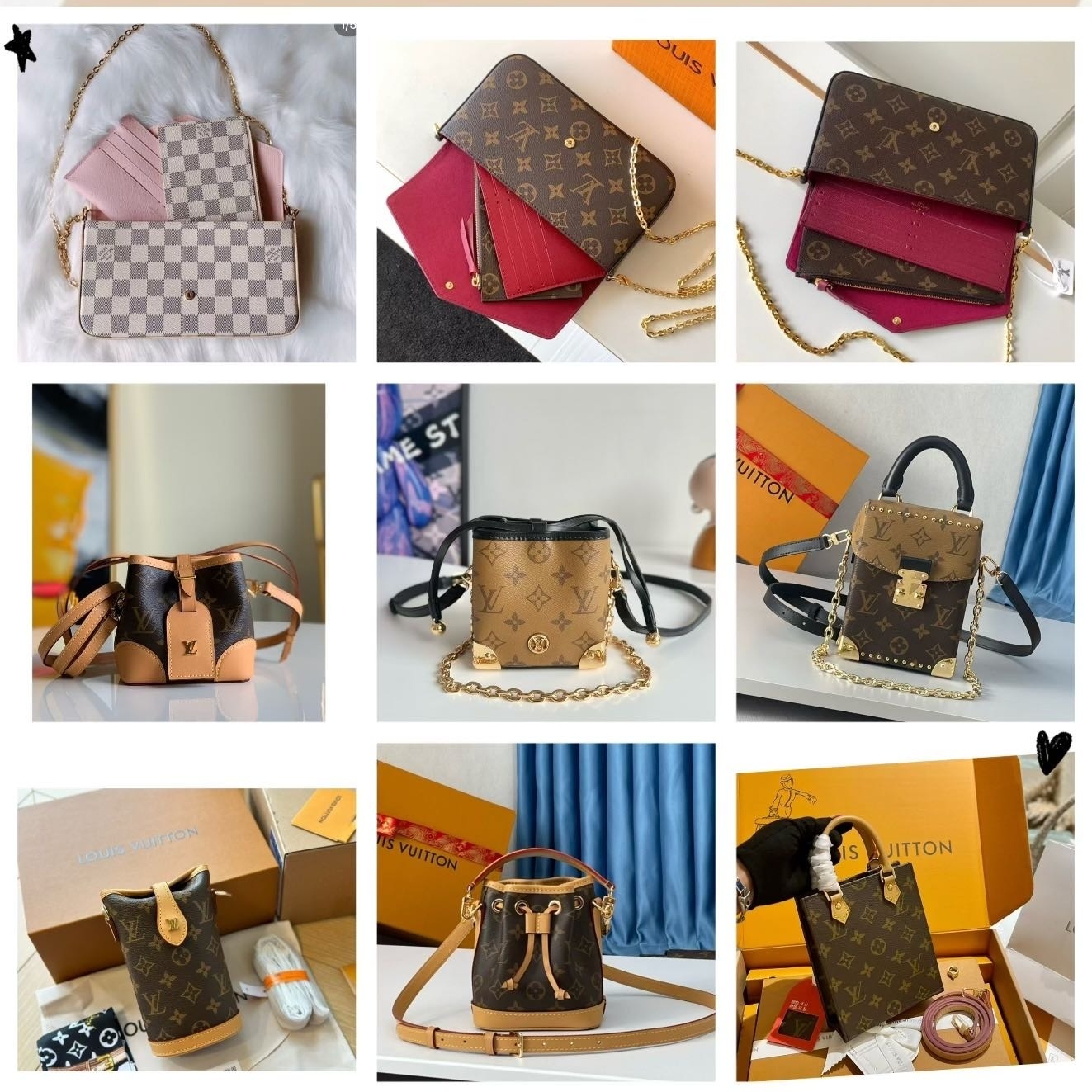 Lv驢家全新系列集合圖更新！！！ 所有款式均有現貨哈，寶子們、價格以及文案，相冊有 除男包2款大背包沒禮盒，其他所有款式都配禮盒包裝哈 有不明白的親可以小窗口咨詢哈