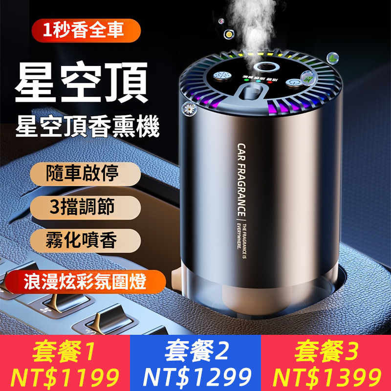 2025年星空頂車載香氛汽車香水擺飾車內用品香氛自動噴霧智慧香氛機