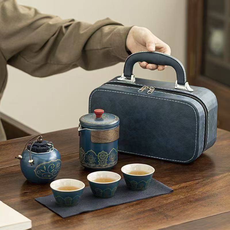 旅行茶具6件套。 送精美皮箱1個