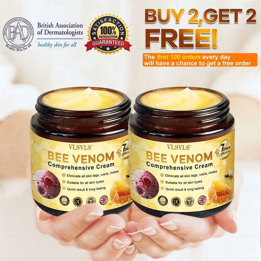 英國製造及出貨 【VLSVLS® 蜂毒綜合霜 】有效去除濕疹、頑固黑斑、牛皮癬、痤瘡、疤痕、毛囊炎、脂漏性皮膚炎、疣、痣、皮膚老化、細紋等